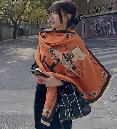 Scarf women autumn and winter doublesided air conditioning shawl